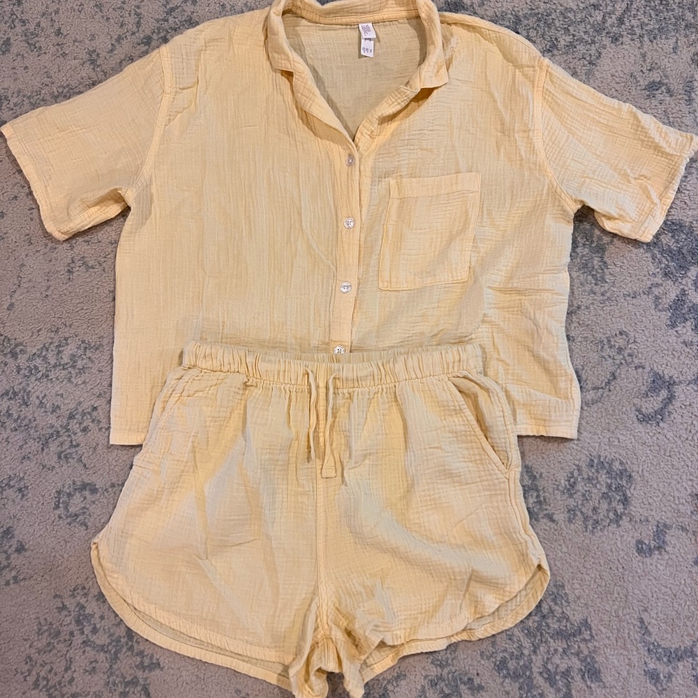 Stars Above Pale Yellow Pajamas